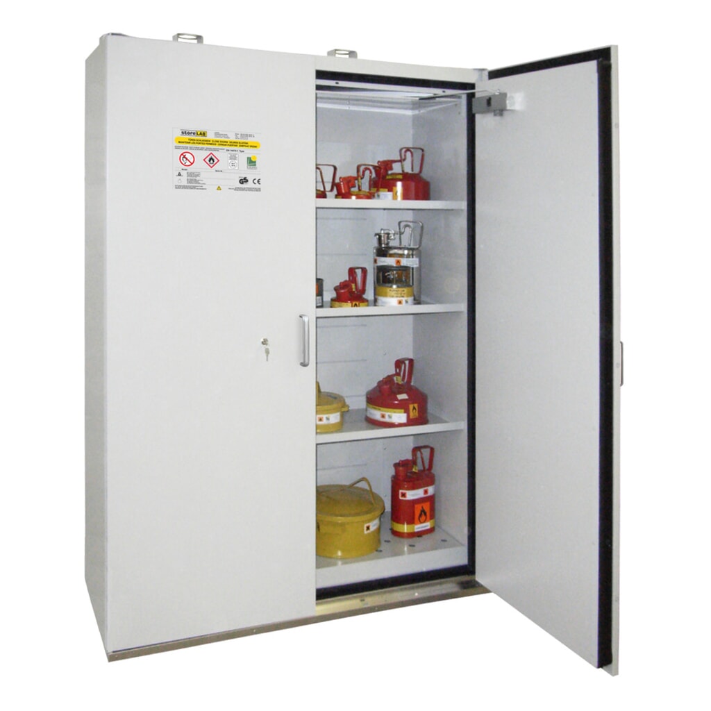 Produktabbildung: storeLAB Brandschutzschrank SiS Typ 90 / 1400, HxBxT 1935 x 1400 x 598 mm, RAL 7035 lichtgrau, RAL 7035 lichtgrau