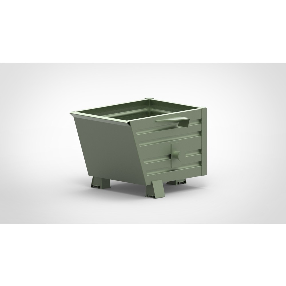Product afbeelding: Stapelbare kiepcontainer HESON®, met poten, gelakt, bxd 600 x 800 mm, resedagroen
