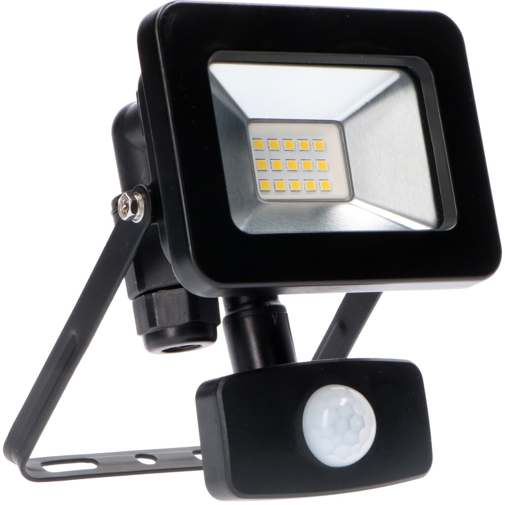Produktabbildung: Strahler - 10W 1100lm 4000K IP44 Sensor - Sanan LED - schwarz