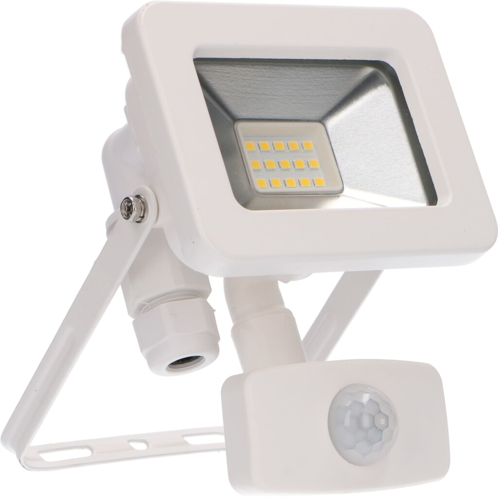Strahler - 10W 1100lm 4000K IP44 Sensor - Sanan LED - weiß Produktabbildung: Strahler - 10W 1100lm 4000K IP44 Sensor - Sanan LED - weiß