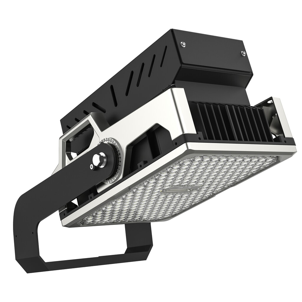 Produktabbildung: Strahler - 500W 75000lm 6000K IP66 - LumiLEDs (Philips) LED - Inventronik Netzteil - schwarz