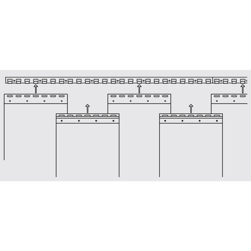 Produktabbildung Nr. 2: Streifenvorhang für den Außenbereich, Streifen Länge 2.400 mm, Überlappung 154 mm
