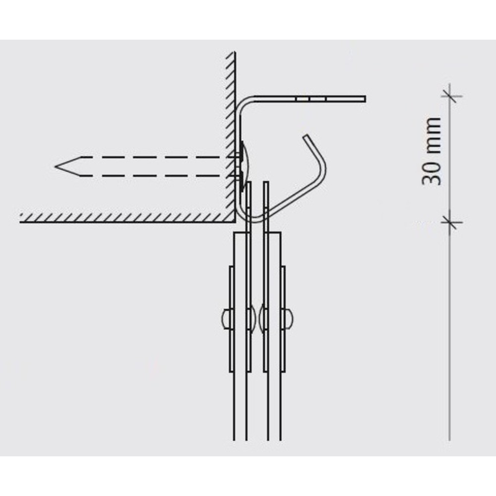 Produktabbildung Nr. 3: Streifenvorhang für den Außenbereich, Streifen Länge 2.400 mm, Überlappung 154 mm