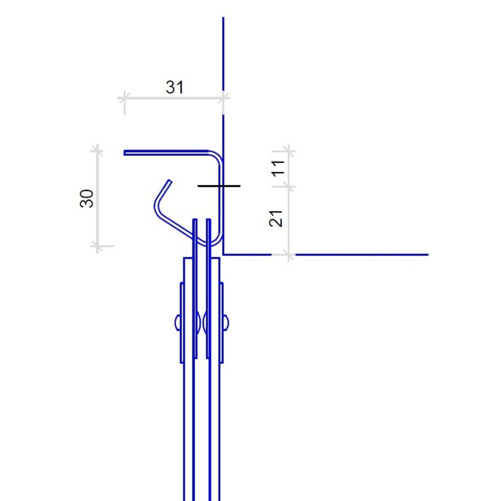 Produktabbildung Nr. 5: Streifenvorhang für den Außenbereich, Streifen Länge 2.400 mm, Überlappung 154 mm