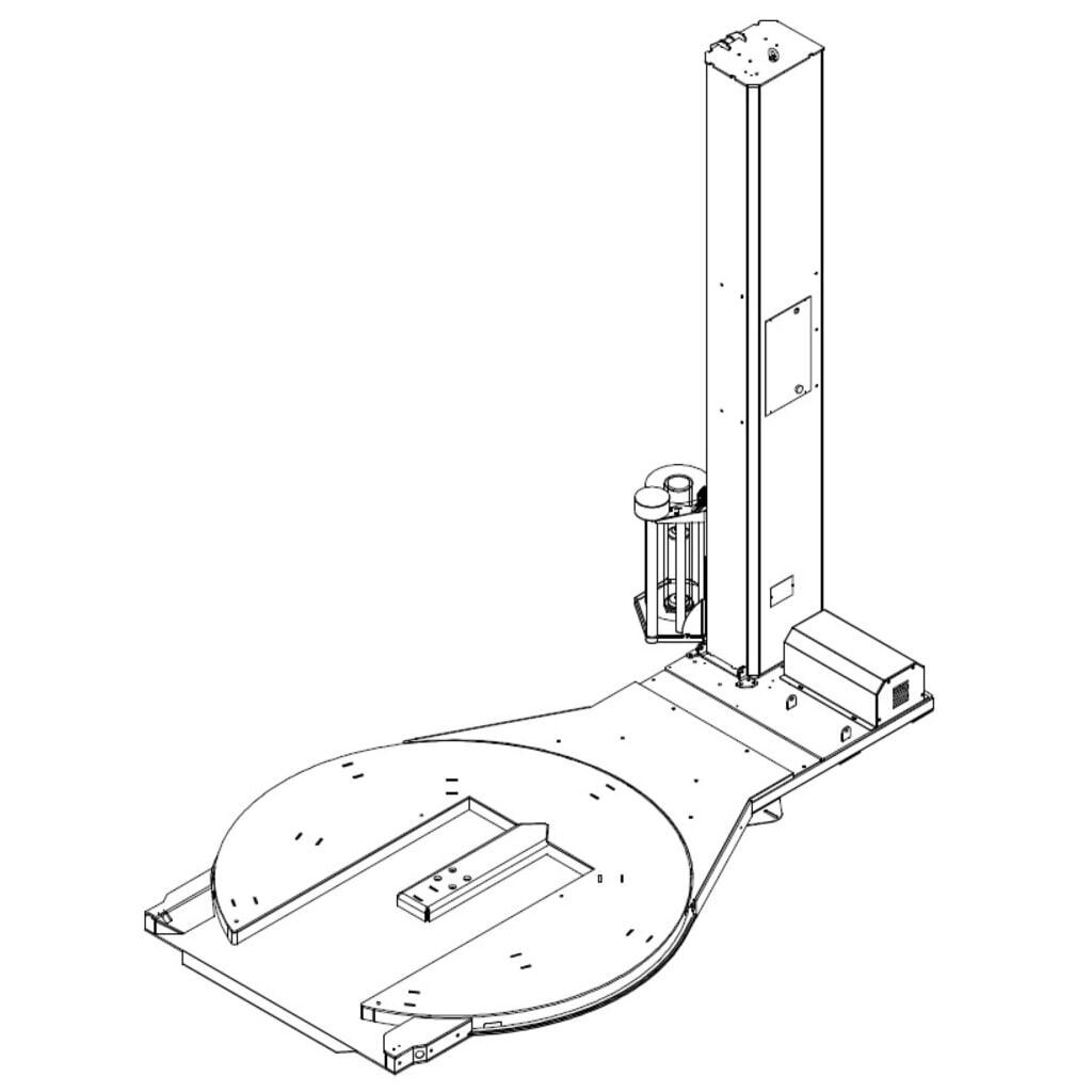 Produktabbildung Nr. 3: Palettenwickler HSD VOLTA-T ''PW'', offener Drehteller Ø 1.650 mm, Wickelhöhe 2.500 mm, Beschickungswinkel 180°