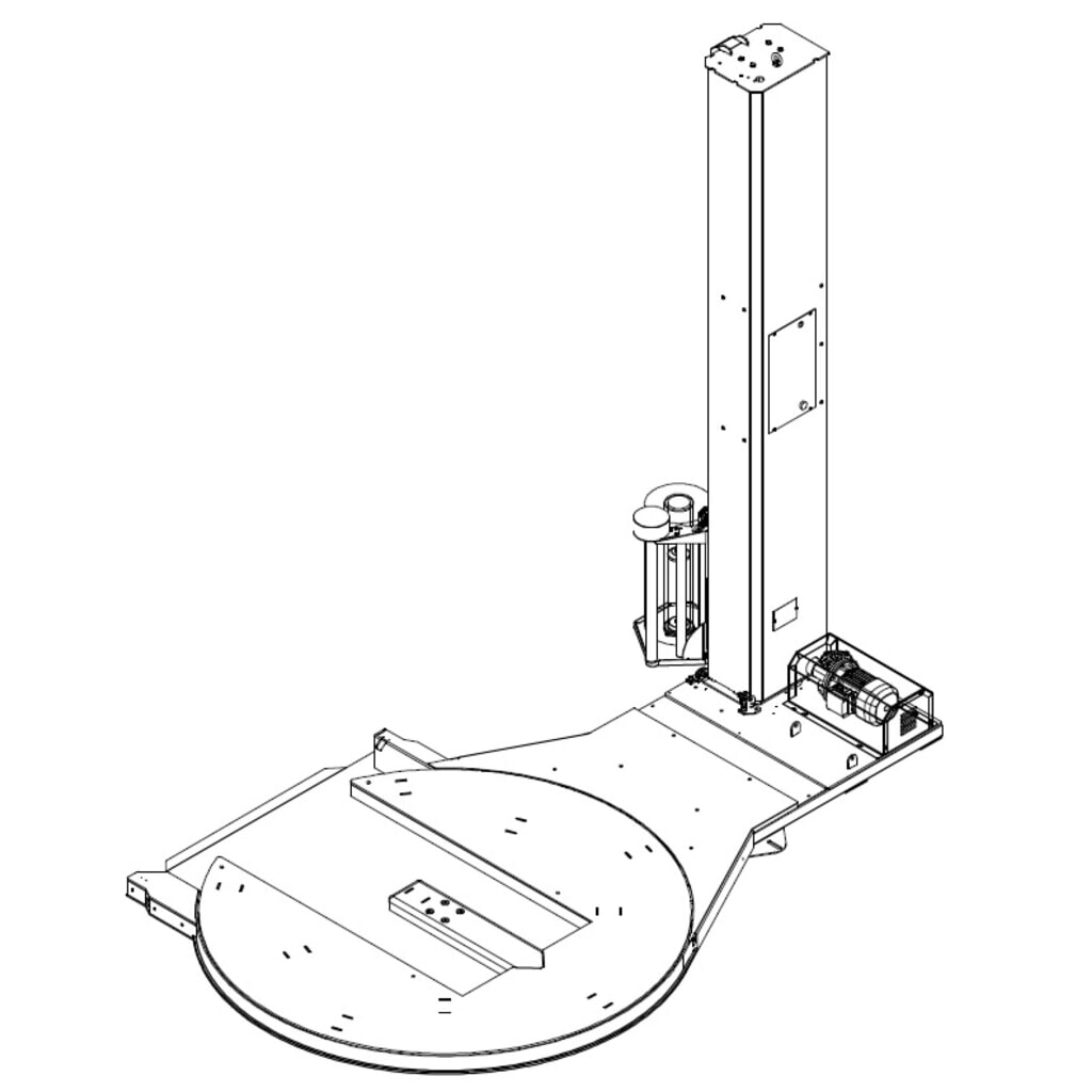 Palettenwickler HSD VOLTA-T ''PW'', offener Drehteller Ø 1.650 mm, Wickelhöhe 3.000 mm, Beschickungswinkel 270° Produktabbildung Nr. 3: Palettenwickler HSD VOLTA-T ''PW'', offener Drehteller Ø 1.650 mm, Wickelhöhe 3.000 mm, Beschickungswinkel 270°