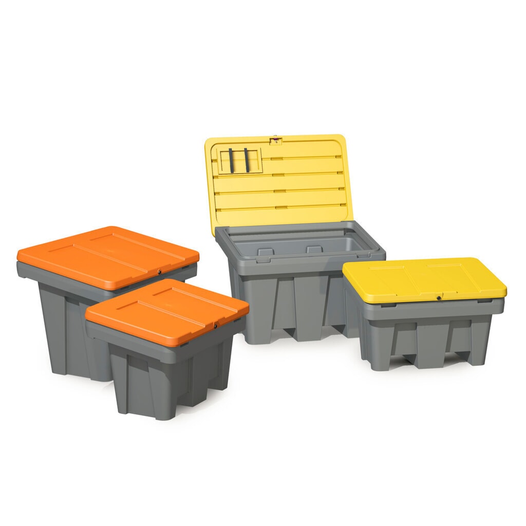 Streugutbehälter GB 300, grau/orange, 300 Liter Produktabbildung Nr. 3: Streugutbehälter GB 300, grau/orange, 300 Liter