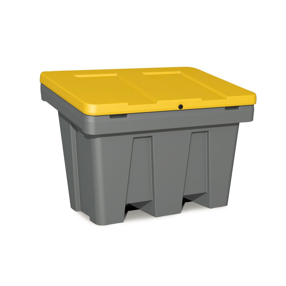 Streugutbehälter GB 300, grau/gelb, 300 Liter Produktabbildung: Streugutbehälter GB 300, grau/gelb, 300 Liter
