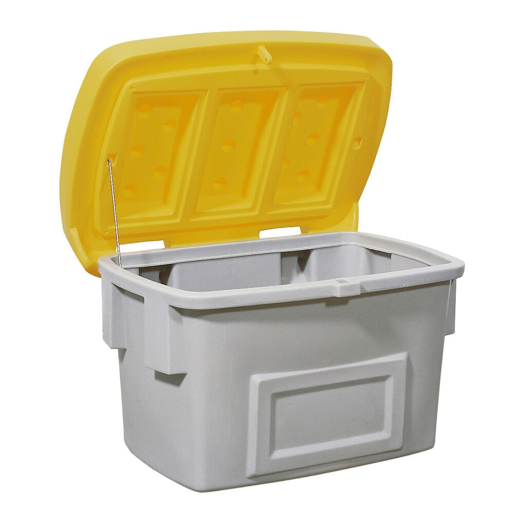 Streugutbehälter SB 200, grau/gelb, 200 Liter Produktabbildung: Streugutbehälter SB 200, grau/gelb, 200 Liter