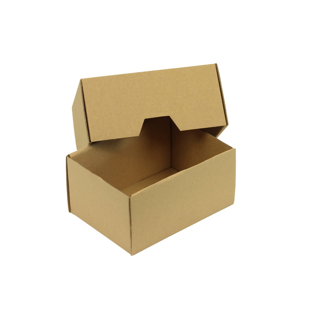 Stülpdeckelkarton, 152 x 109 x 77 mm ( L x B x H ), 2-teilig, braun, DIN A6 Produktabbildung: Stülpdeckelkarton, 152 x 109 x 77 mm ( L x B x H ), 2-teilig, braun, DIN A6