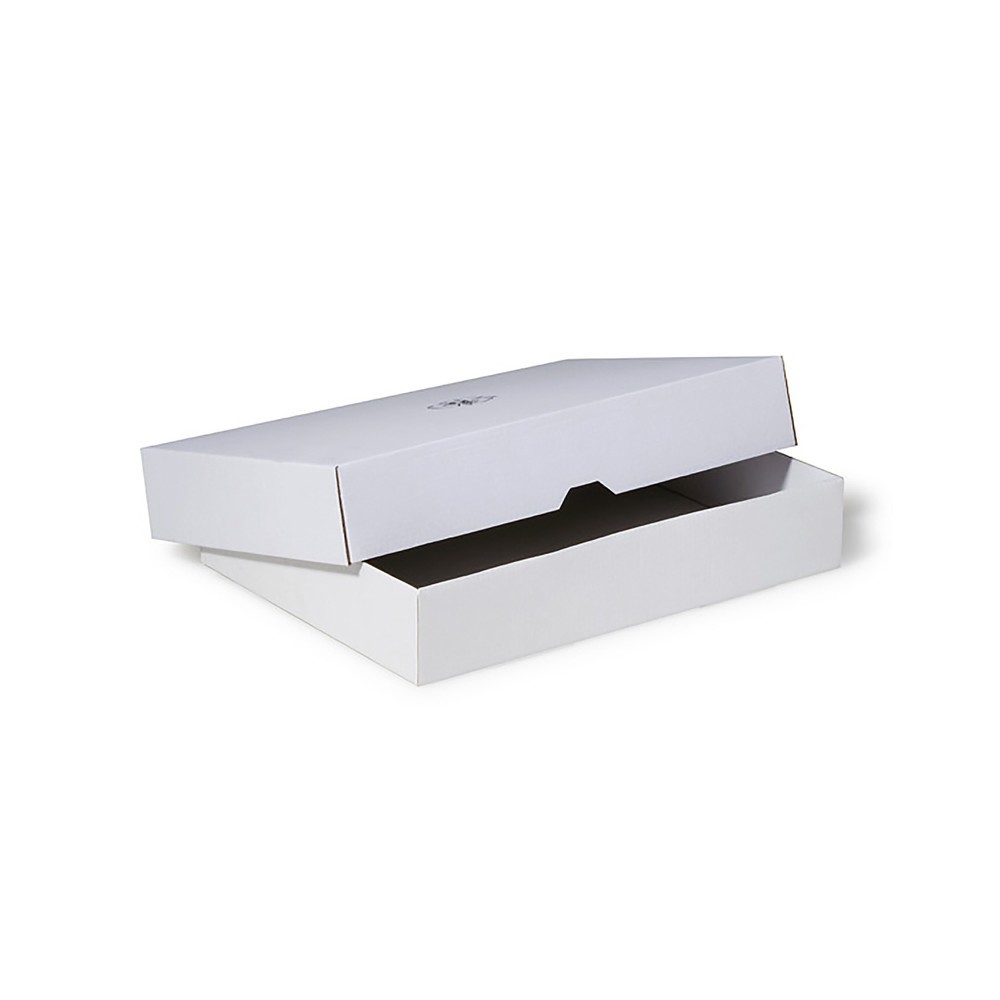 Produktabbildung: Stülpdeckelkarton, 302 x 213 x 55 mm ( L x B x H ), 2-teilig, weiß, DIN A4
