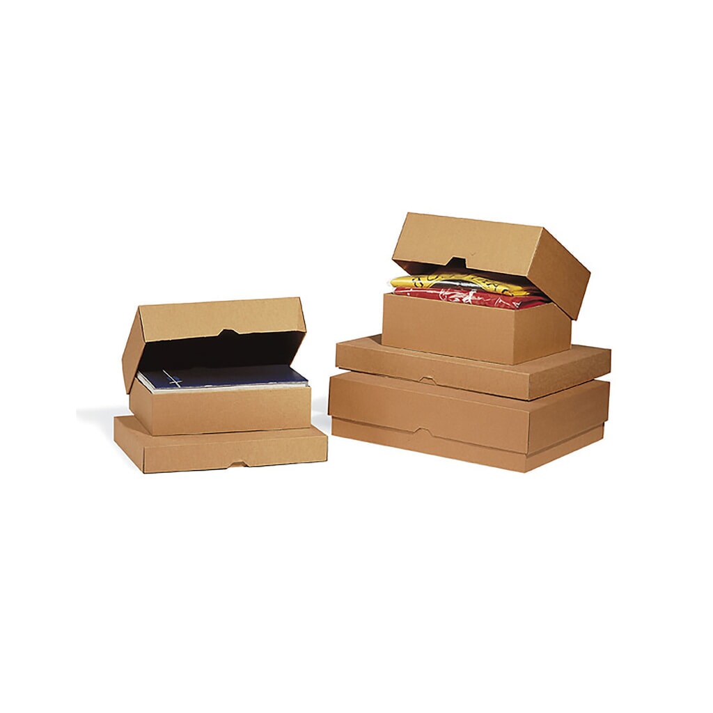 Stülpdeckelkarton, 302 x 213 x 80 mm ( L x B x H ), 2-teilig, braun, DIN A4 Produktabbildung: Stülpdeckelkarton, 302 x 213 x 80 mm ( L x B x H ), 2-teilig, braun, DIN A4