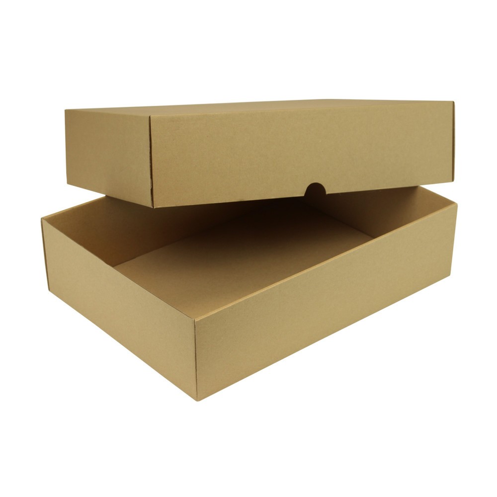 Produktabbildung: Stülpdeckelkarton, 435 x 315 x 110 mm ( L x B x H ), braun, DIN A3,