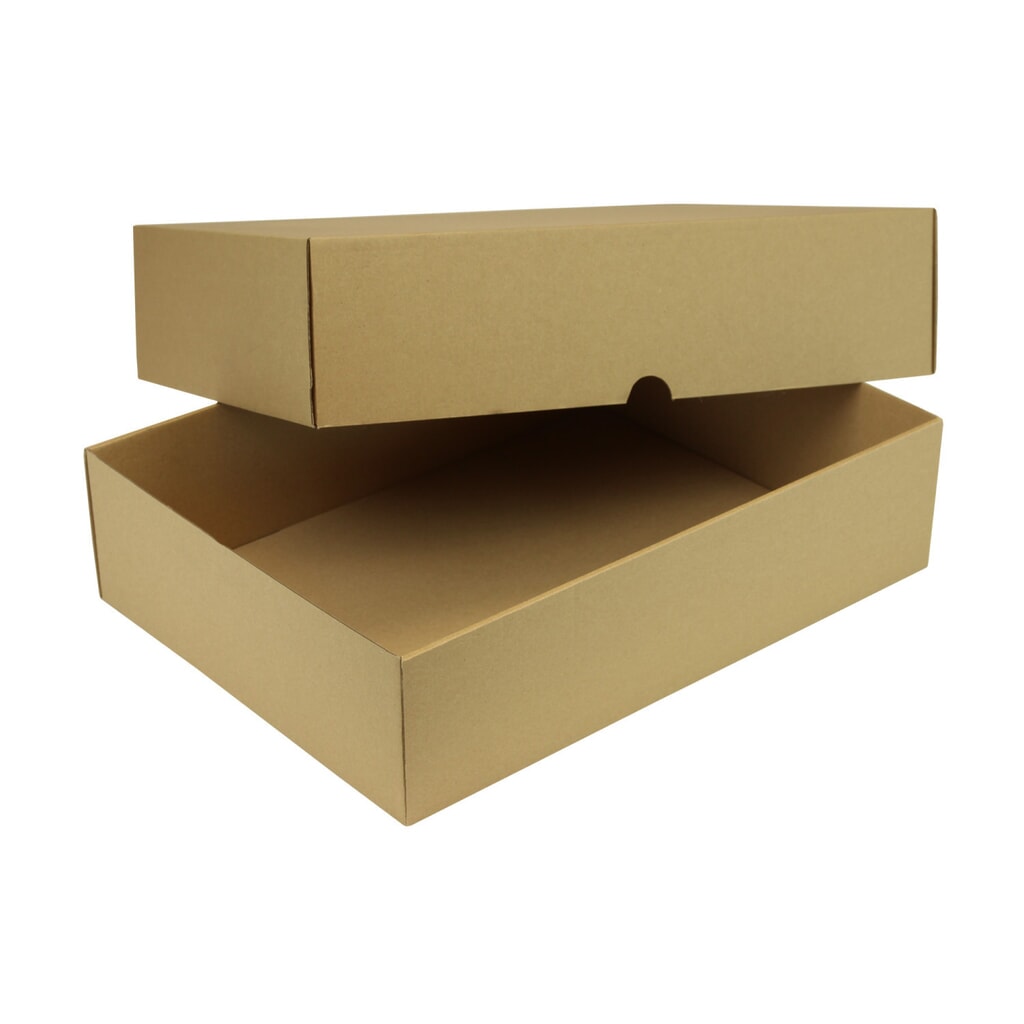Stülpdeckelkarton, 435 x 315 x 110 mm ( L x B x H ), braun, DIN A3, Produktabbildung: Stülpdeckelkarton, 435 x 315 x 110 mm ( L x B x H ), braun, DIN A3,