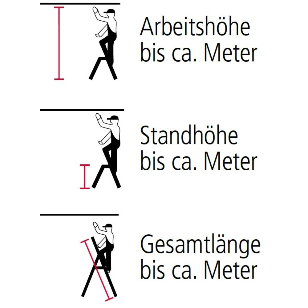 Produktabbildung Nr. 4: KRAUSE® Stufen-Doppelleiter, 2-seitig begehbar, Standhöhe 0,85 m, 2x6 Stufen