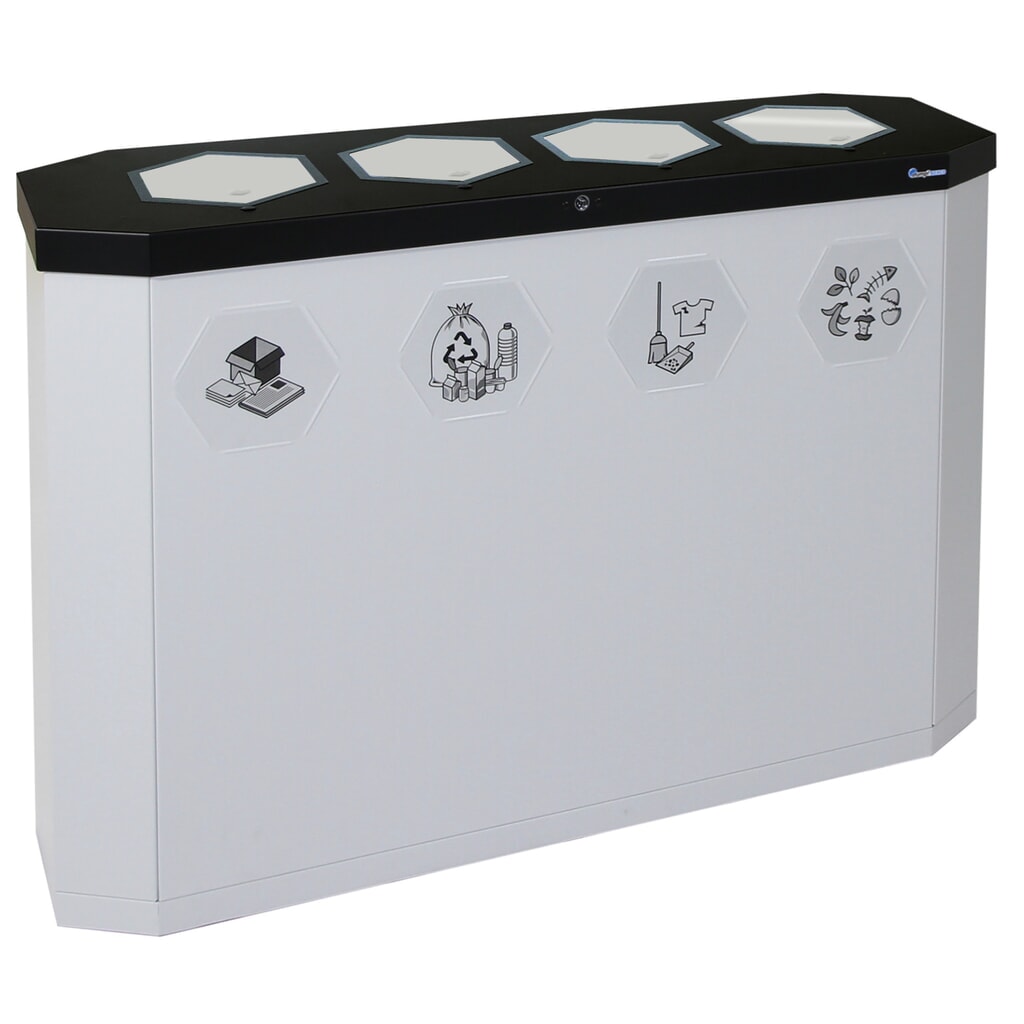 Produktabbildung: stumpf® Abfallbehälter, Sixco 4 swing, lichtgrau
