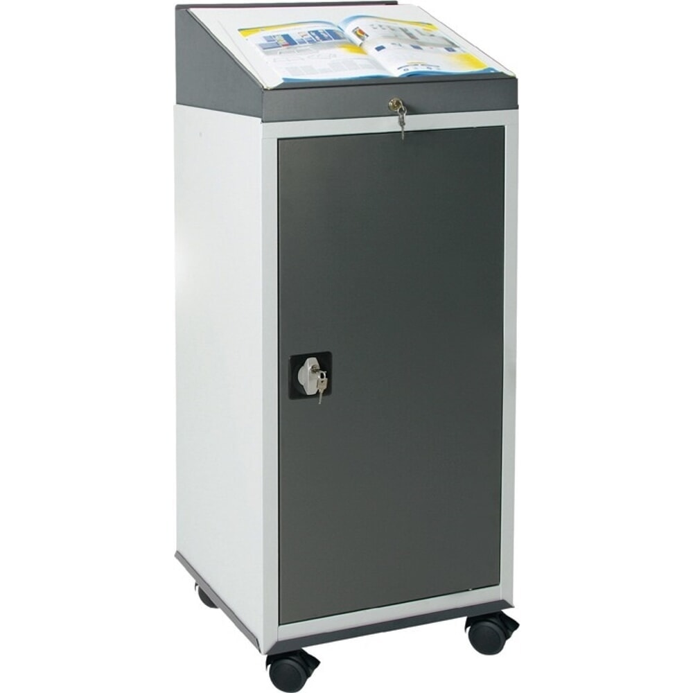 N° de l'image du produit 2 : stumpf® Set d'armoires à outils, H 1 310xL 500xP 500 mm, avec pupitre, gris clair / gris anthracite