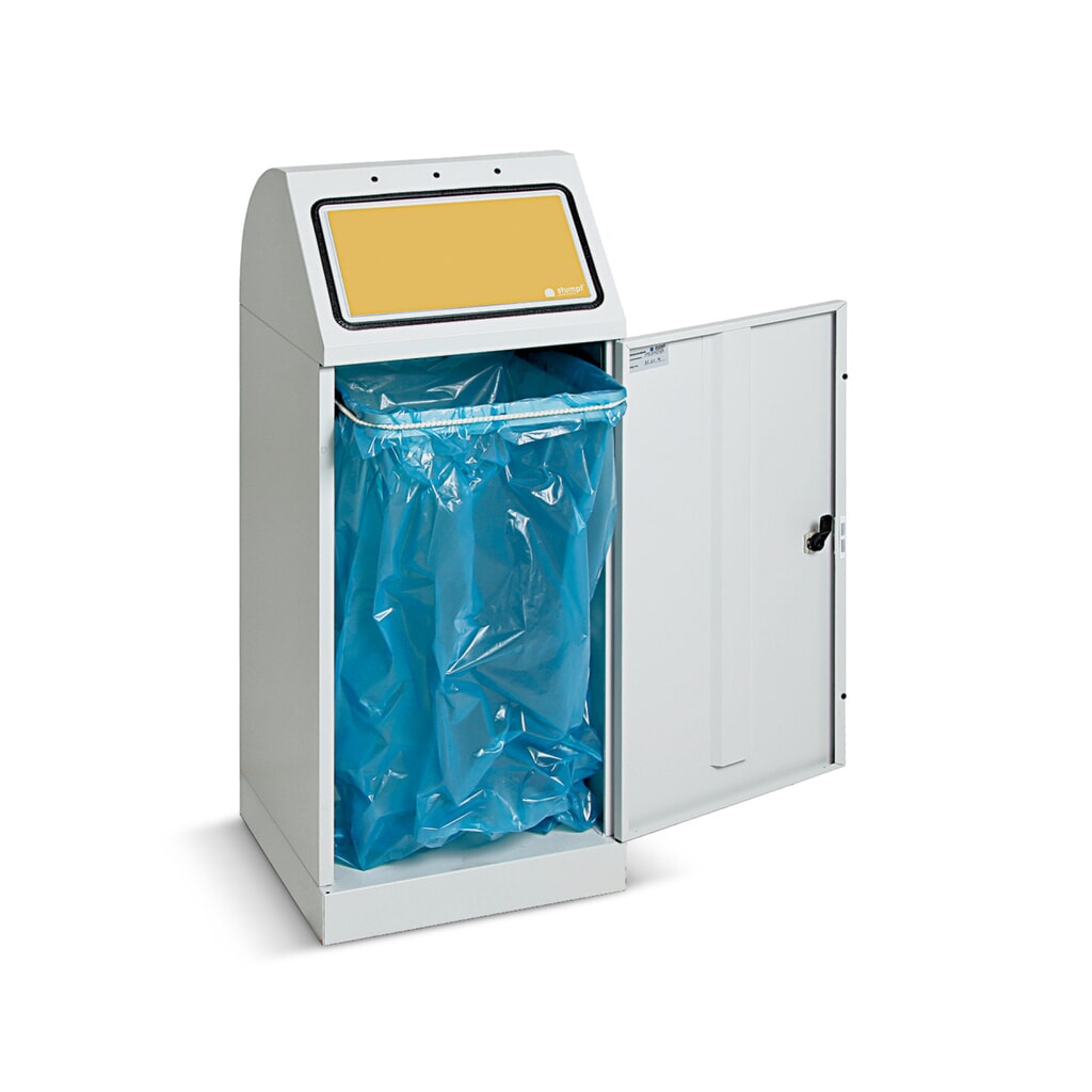 stumpf® Wertstoffsammler, 70 Liter, mit Flügeltür und Inneneinsatz Produktabbildung: stumpf® Wertstoffsammler, 70 Liter, mit Flügeltür und Inneneinsatz