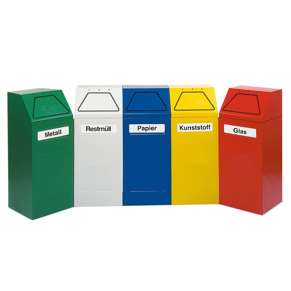 Produktabbildung: stumpf® Wertstoffsammler, 65 Liter, selbstschließend, selbstlöschend, blau