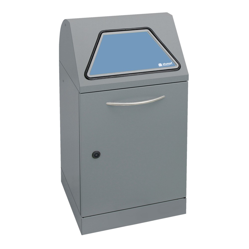 Produktabbildung Nr. 1: stumpf® Wertstoffsammler, inkl. Innenbehälter, Stahlblech, verzinkt, 45 Liter, graualuminium