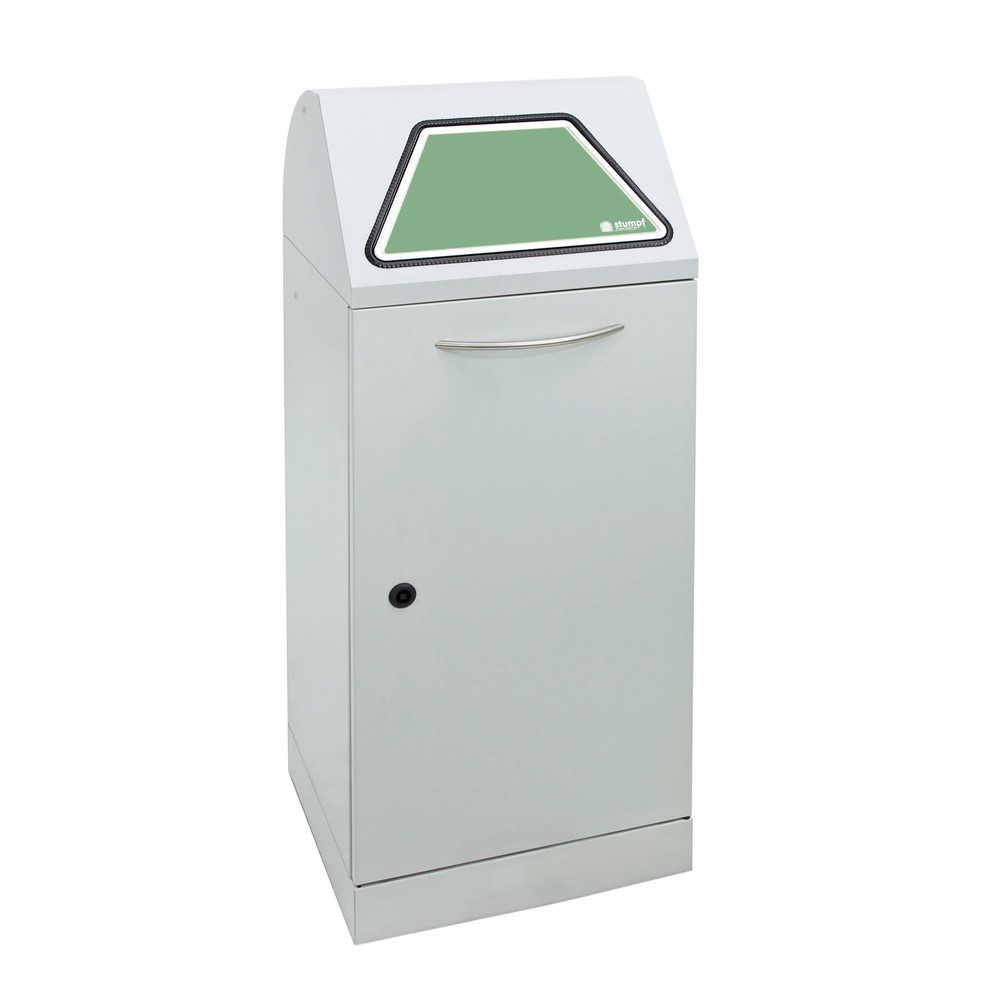 Produktabbildung: stumpf® Wertstoffsammler, inkl. Innenbehälter, Stahlblech, verzinkt, 75 Liter, lichtgrau