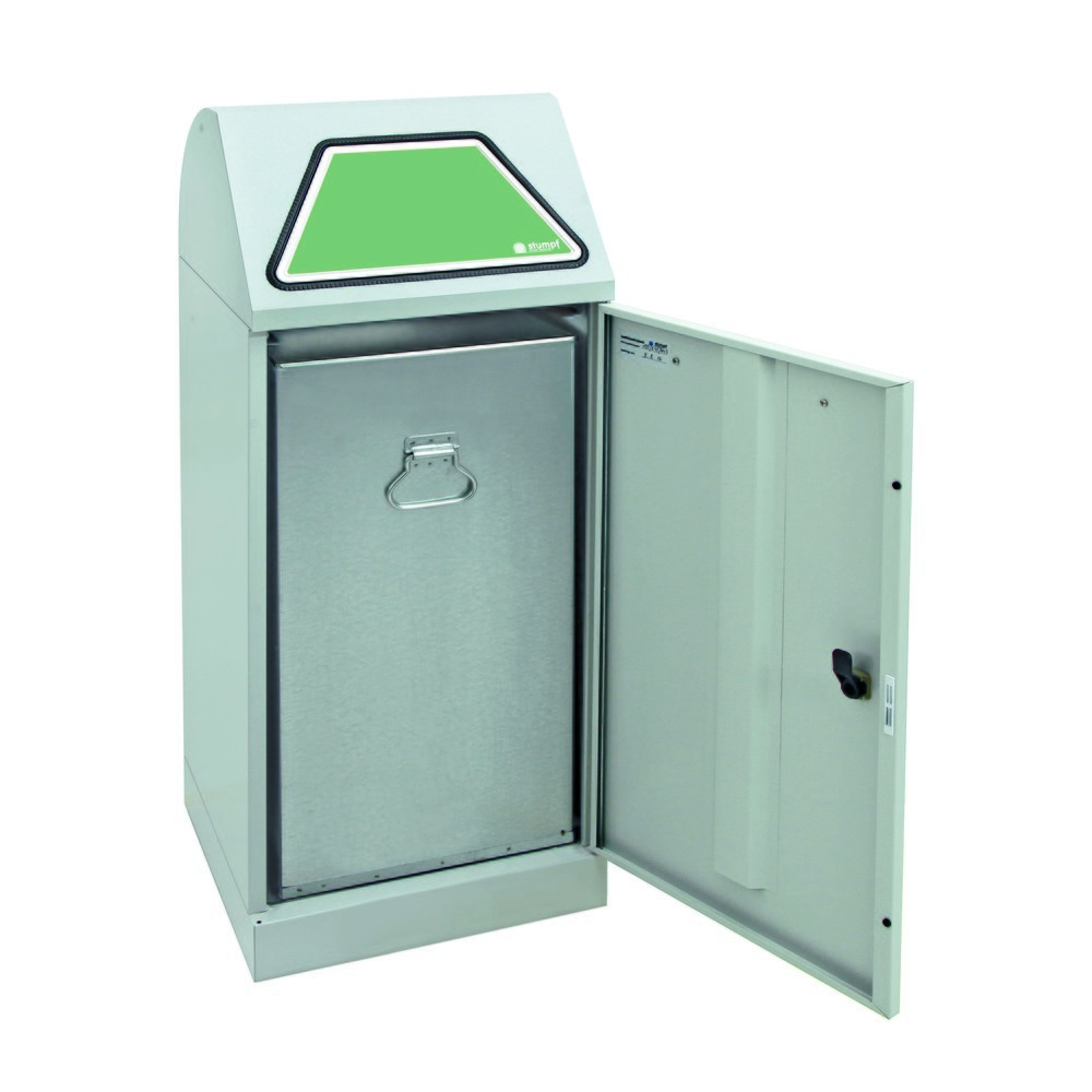 Produktabbildung Nr. 3: stumpf® Wertstoffsammler, inkl. Innenbehälter, Stahlblech, verzinkt, 75 Liter, lichtgrau