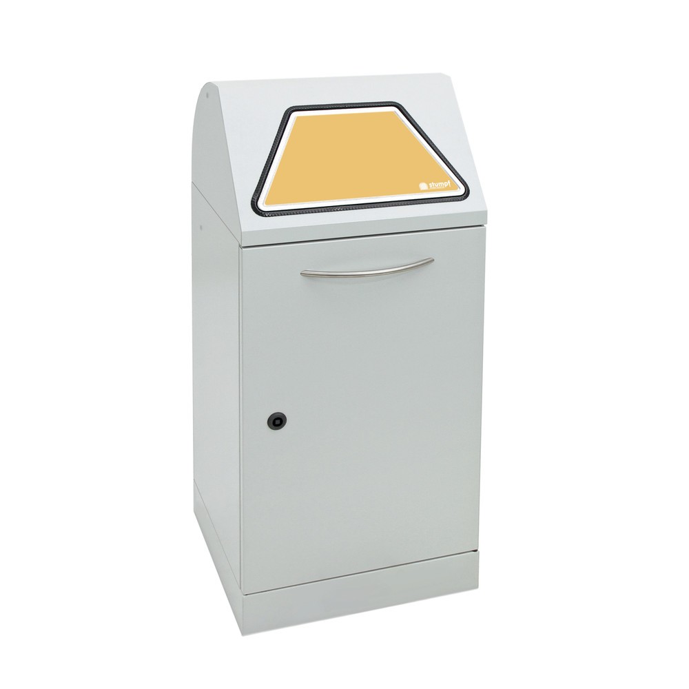 Produktabbildung: stumpf® Wertstoffsammler, mit Abfallsackhalter, Stahlblech, verzinkt, 60 Liter, lichtgrau