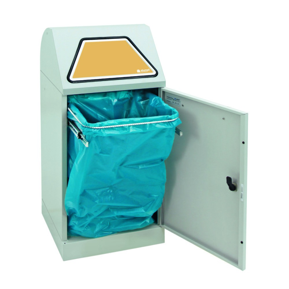 Produktabbildung Nr. 4: stumpf® Wertstoffsammler, mit Abfallsackhalter, Stahlblech, verzinkt, 60 Liter, lichtgrau
