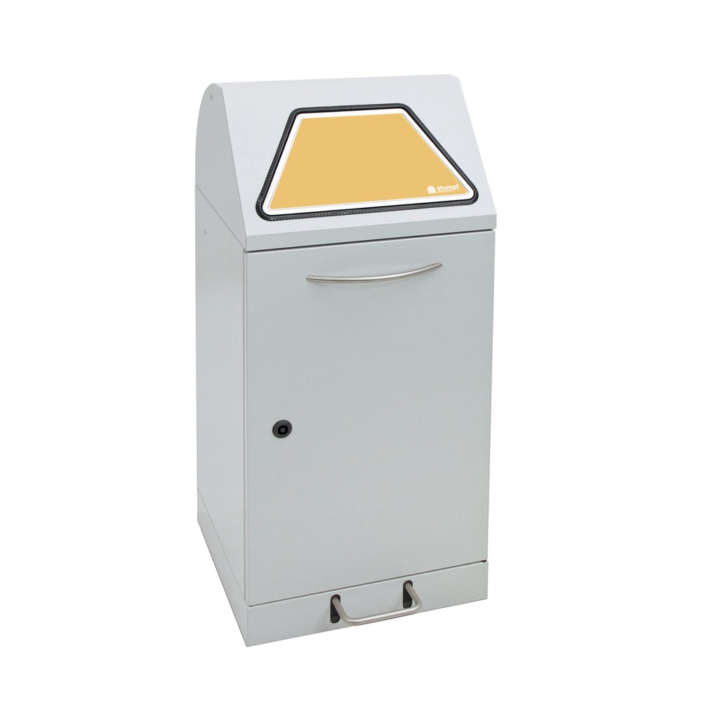 Produktabbildung Nr. 1: stumpf® Wertstoffsammler mit Fußpedal, inkl. Innenbehälter, Stahlblech, verzinkt, 60 Liter, lichtgrau