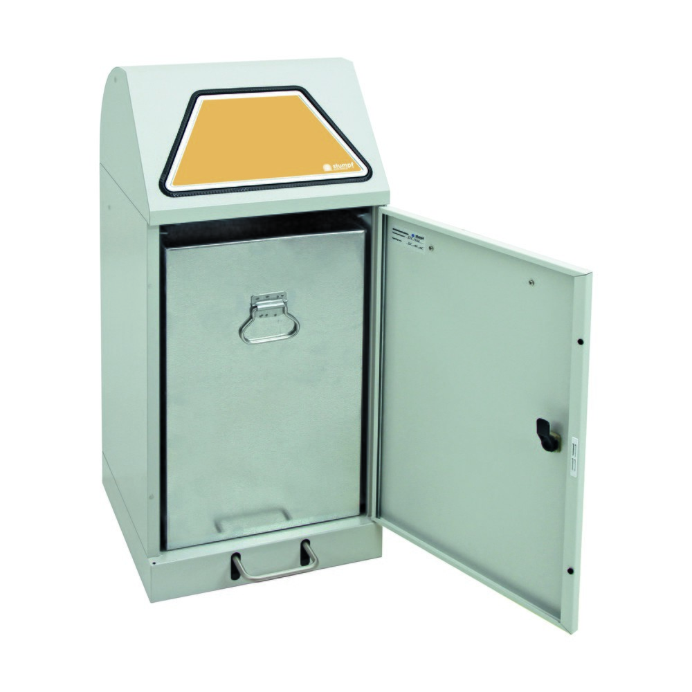 Produktabbildung Nr. 3: stumpf® Wertstoffsammler mit Fußpedal, inkl. Innenbehälter, Stahlblech, verzinkt, 60 Liter, lichtgrau