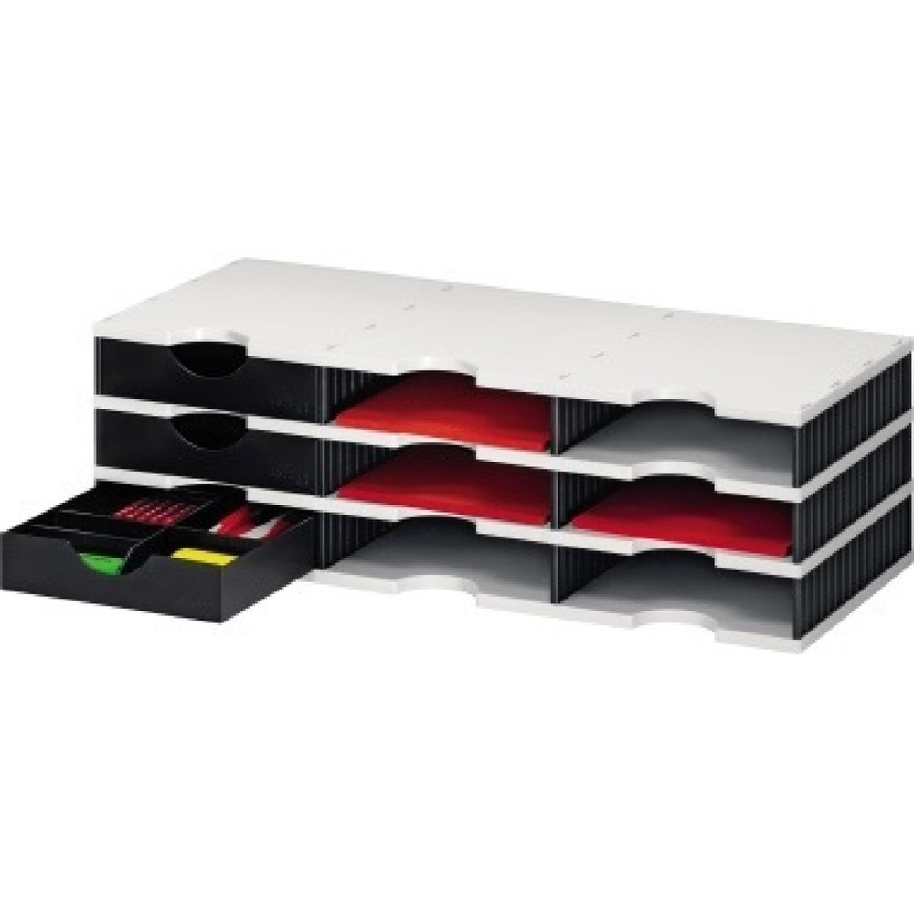 Produktabbildung: styro Grundeinheit styrodoc duo 268-0303.9895S 9Fä./3Sch. sw/gr/sw