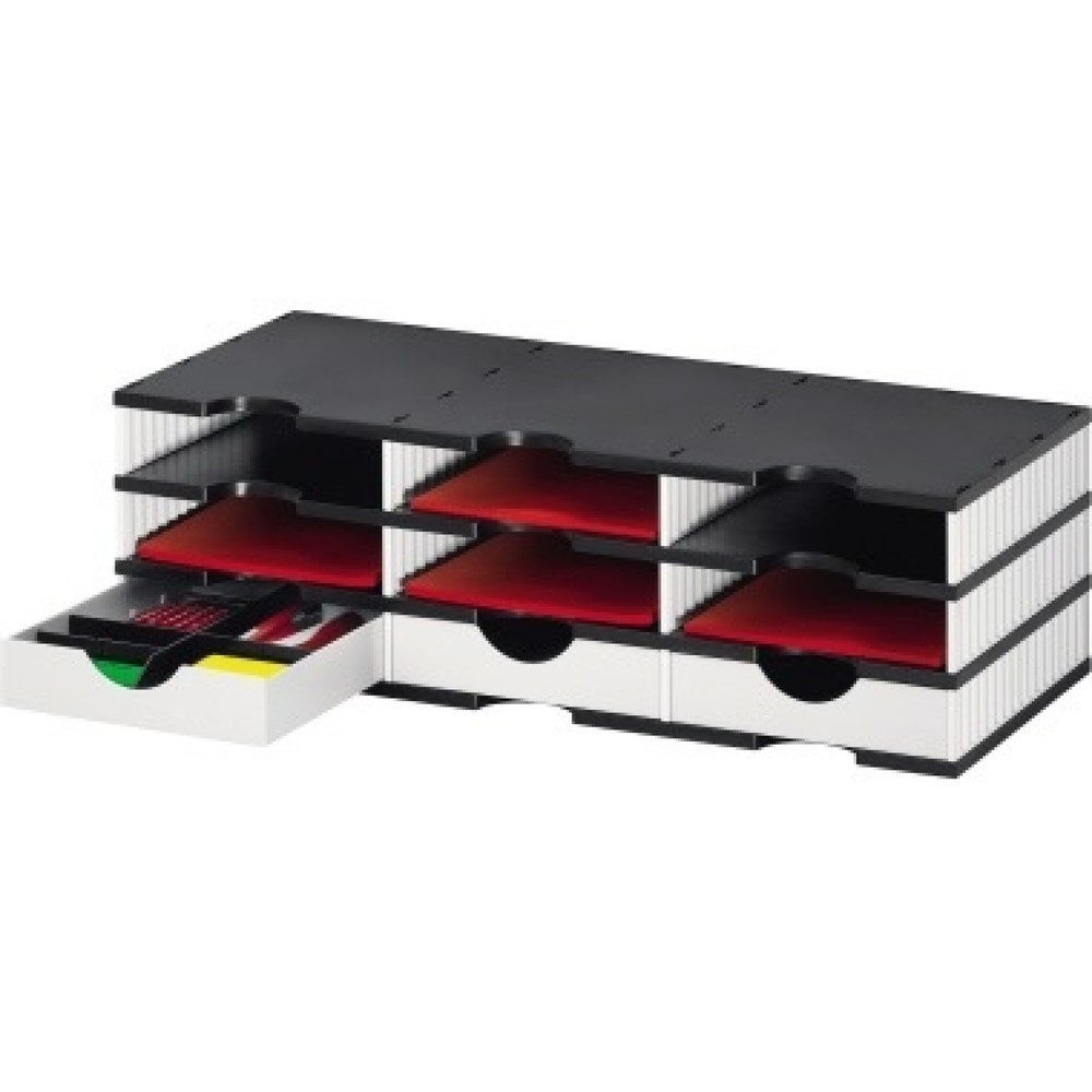 Produktabbildung: styro Grundeinheit styrodoc duo 268-0303.0905S 9Fä./3Sch. ws/sw/ws