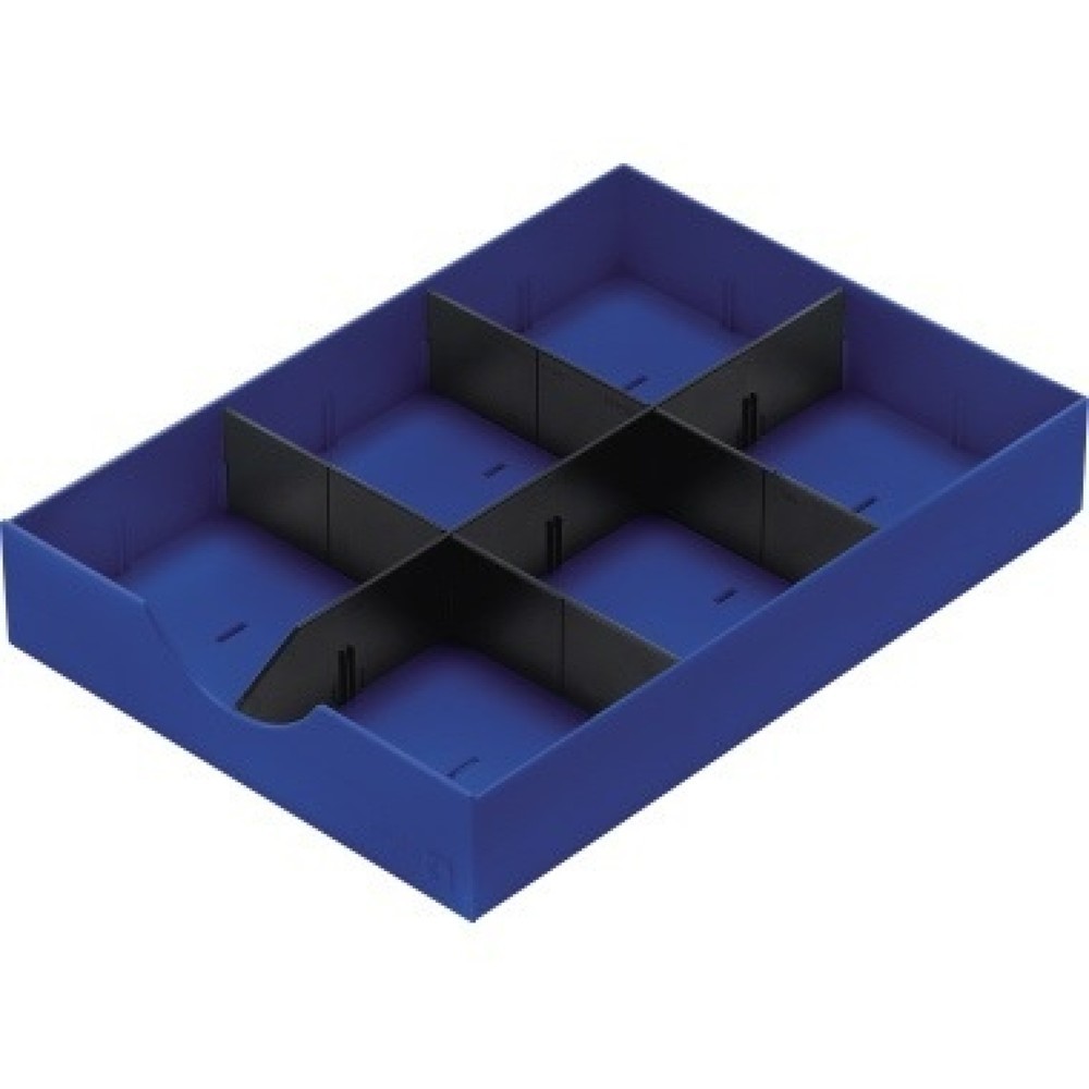 Produktabbildung: styro Schublade styrodoc 268-405.35 1Längs-/2Querstege blau