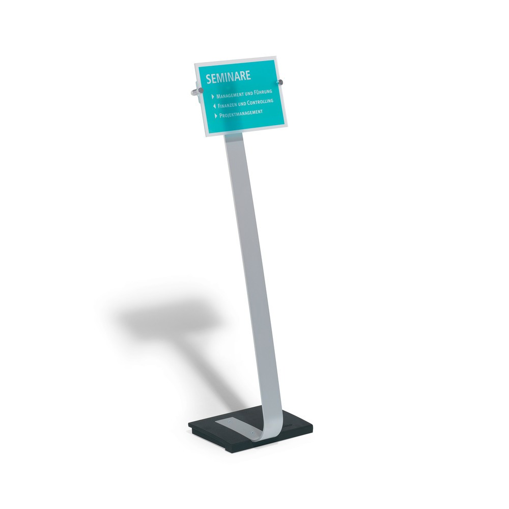 N° de l'image du produit 2 : Support au sol DURABLE Crystal Sign avec tableau en verre acrylique, DIN A4