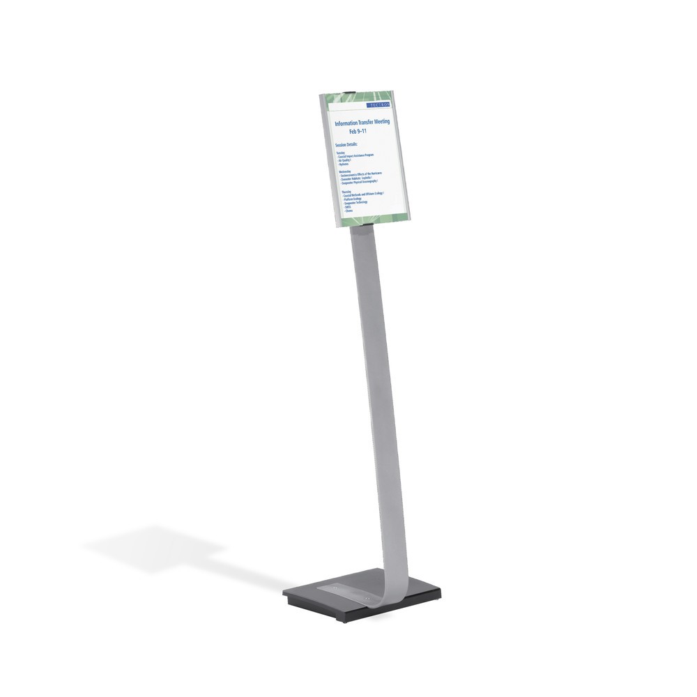 N° de l'image du produit 1 : Support au sol DURABLE Info Sign avec tableau en aluminium, DIN A4