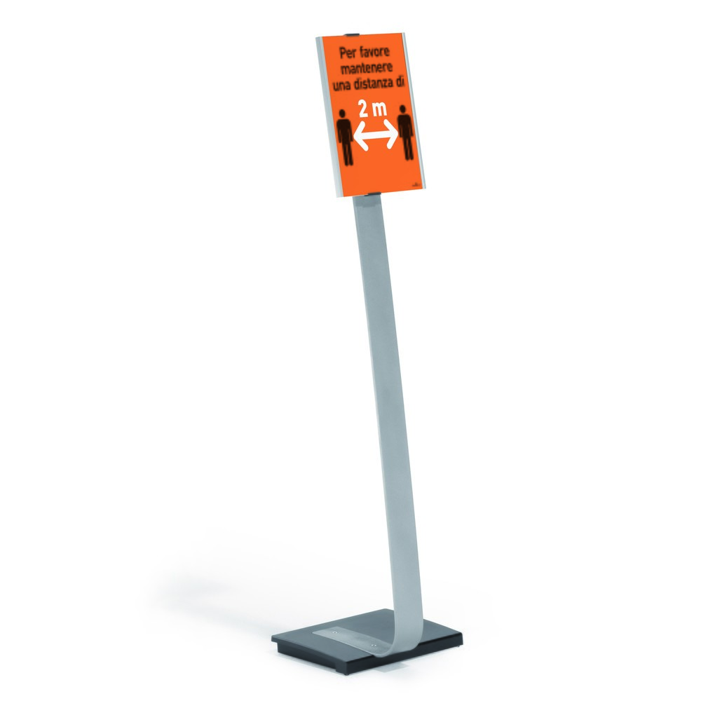 N° de l'image du produit 4 : Support au sol DURABLE Info Sign avec tableau en aluminium, DIN A4