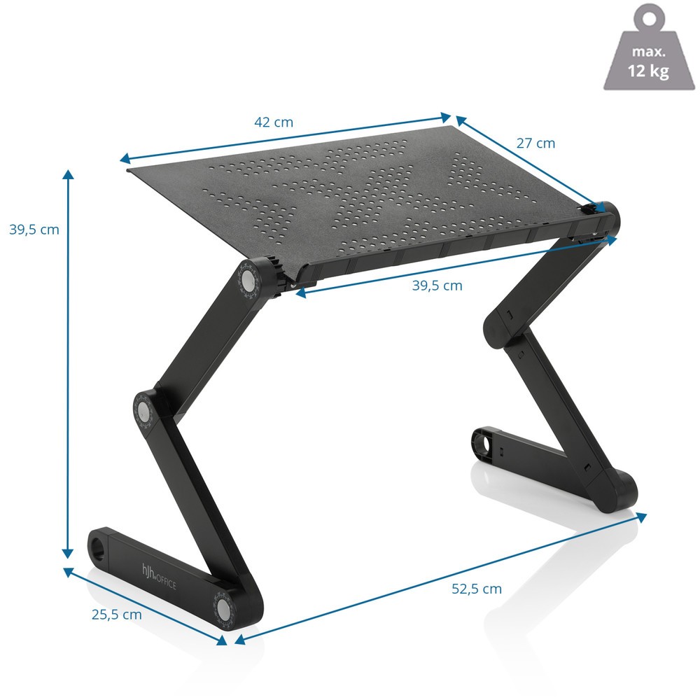 N° de l'image du produit 5 : Support de bureau assis/debout hjh OFFICE VM-SA II rabattable aluminium, noir