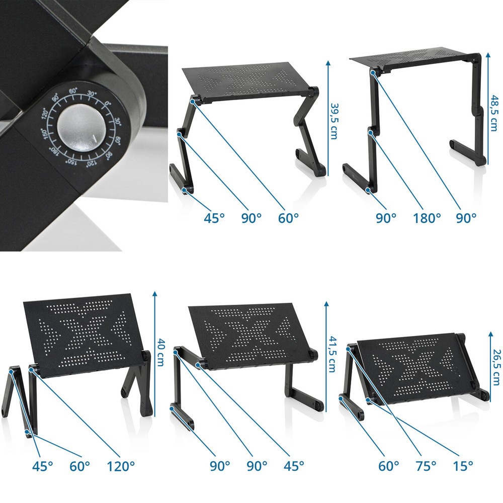 N° de l'image du produit 8 : Support de bureau assis/debout hjh OFFICE VM-SA II rabattable aluminium, noir