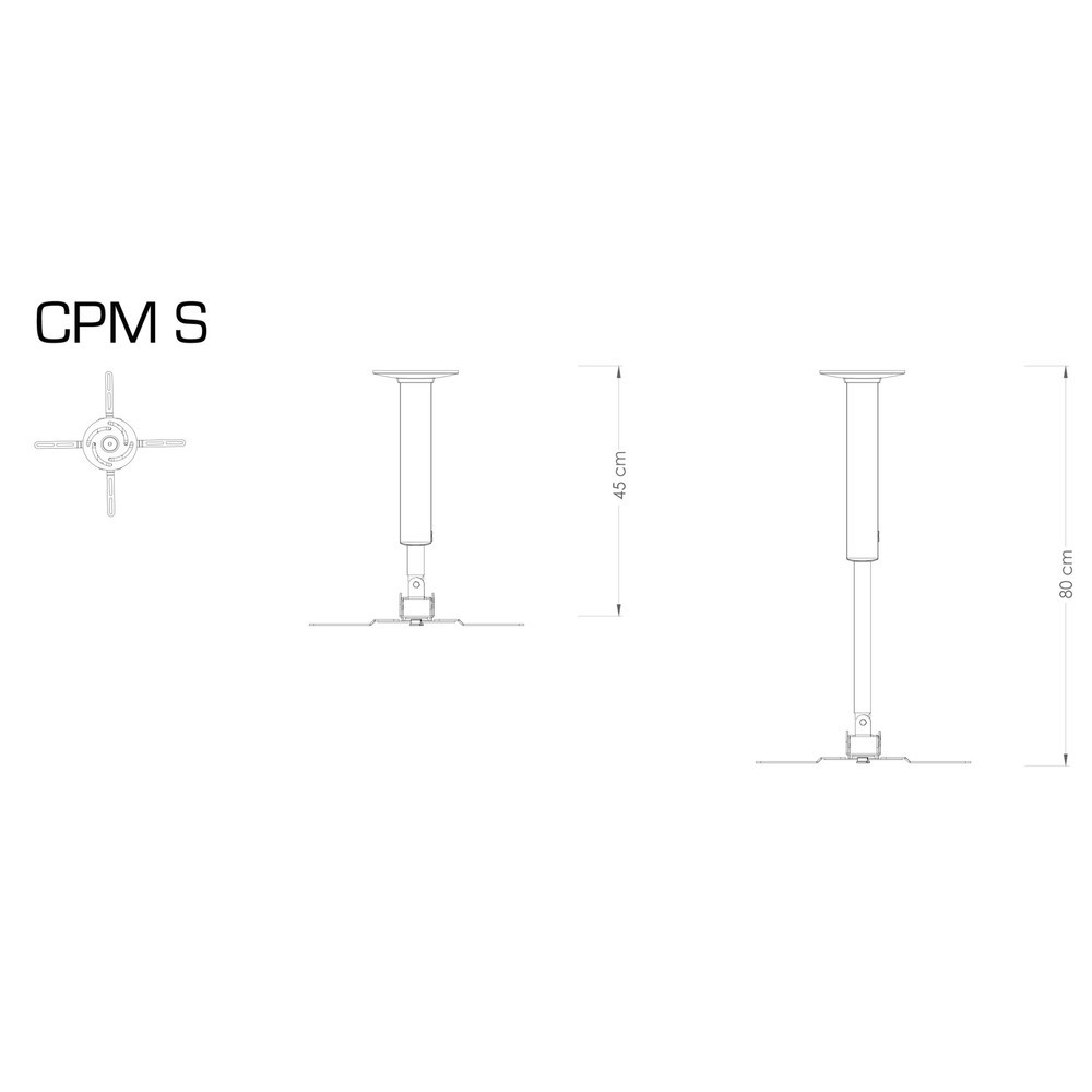 N° de l'image du produit 4 : Support de projecteur VCM CPM S, argent