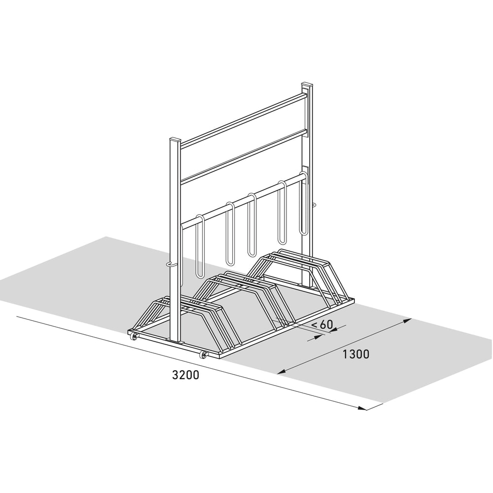 N° de l'image du produit 2 : Support Vélo promotionnel, aluminium blanc