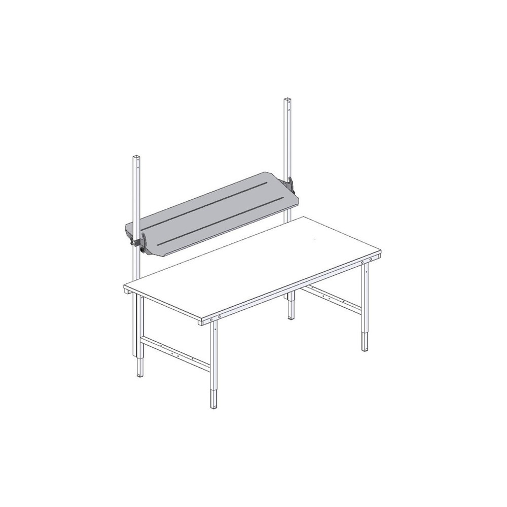 N° de l'image du produit 2 : Tablette inclinée pour table d’emballage Rocholz, inclinable, l x P 1 630 x 450 mm