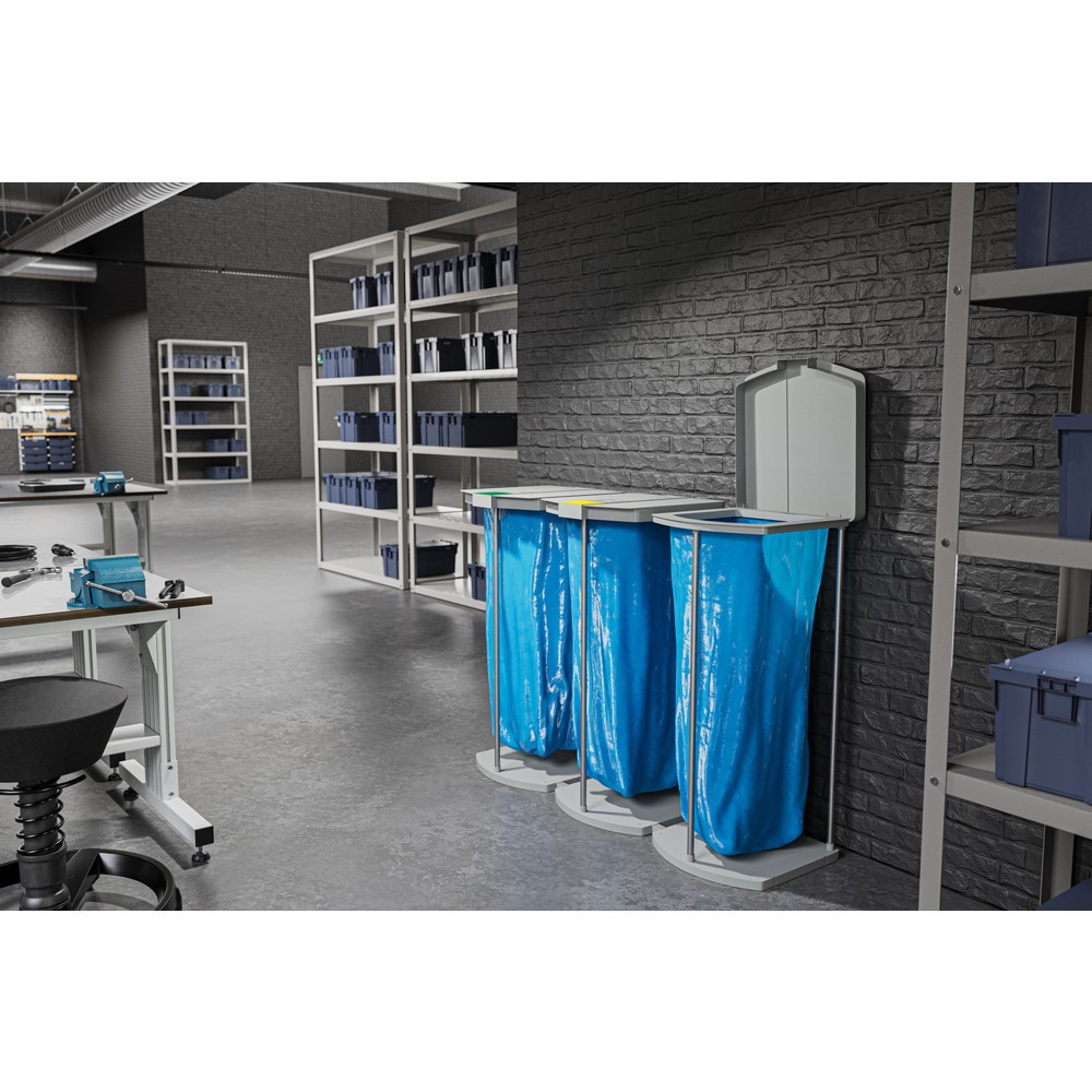 N° de l'image du produit 6 : Support pour sac poubelle Hailo ProfiLine MSS XXXL pour sacs de 1x 120 litres, fixe
