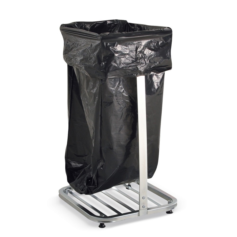 N° de l'image du produit 2 : Support pour sac poubelle Kongamek, 120 litres, 4 roulettes directrices + 4 pieds, ouvert