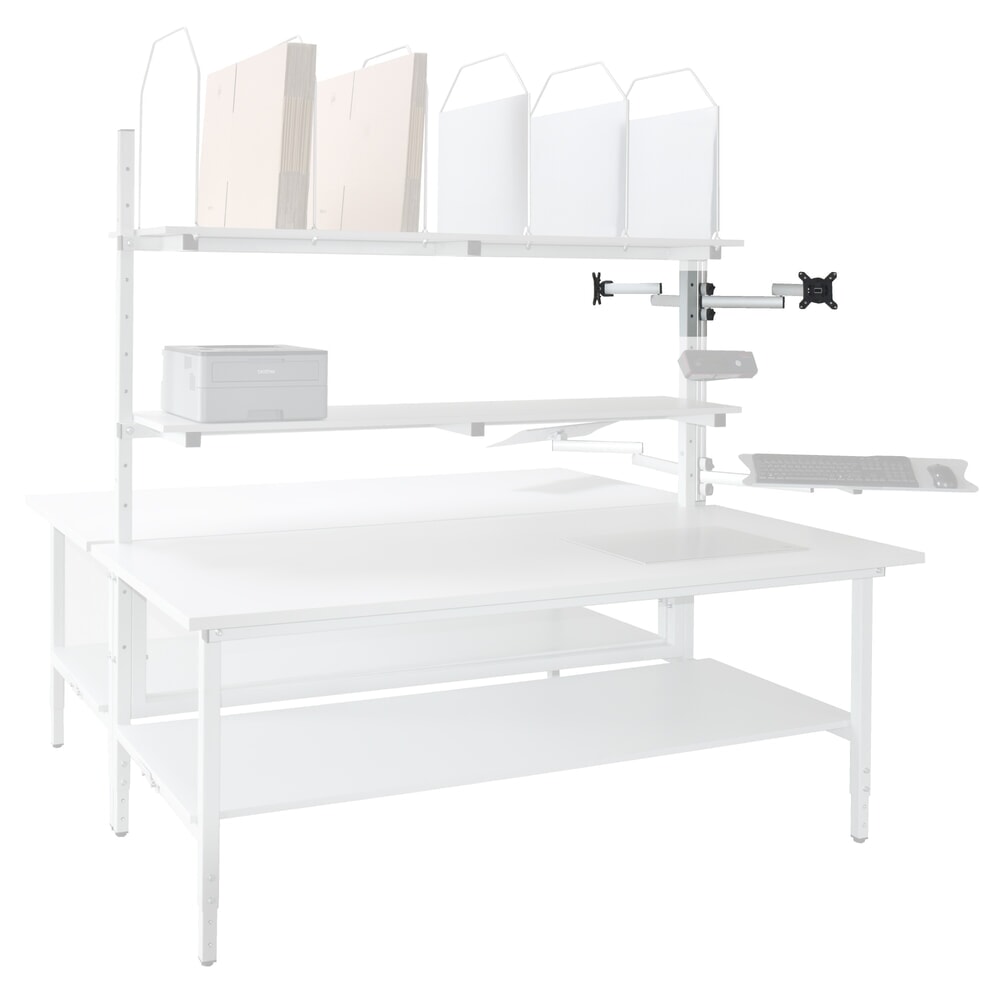 N° de l'image du produit 2 : Support TFT pour table d'emballage, support en aluminium inclus