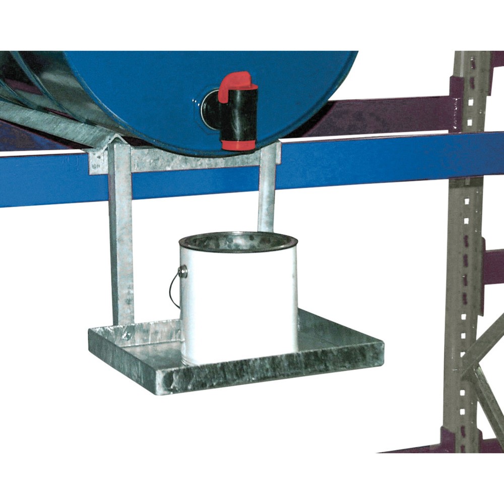 Immagine del prodotto: Supporto bidoni per scaffalatura per fusti, incl. vasca di raccolta, zincata