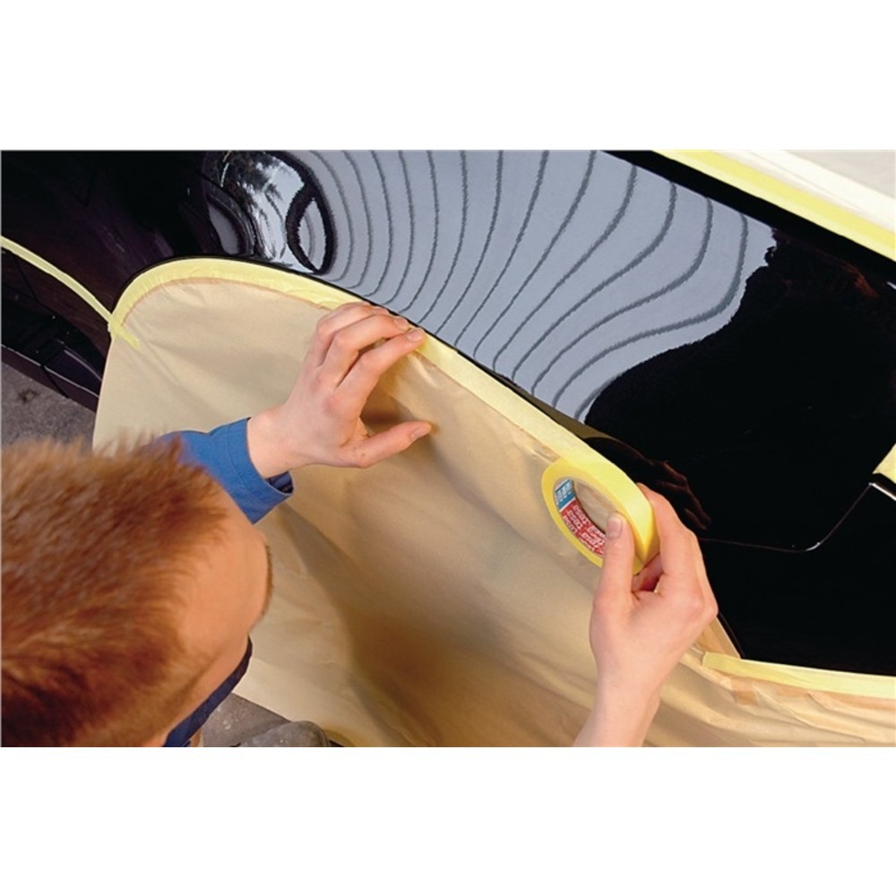 N° de l'image du produit 2 : Crêpe de précision 4334 lisse jaune longueur 50 m largeur 25 mm rouleau TESA