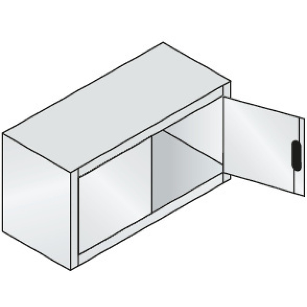 N° de l'image du produit 3 : C+P Armoire d'appoint, HxlxP 500 x 930 x 400 mm, gris clair, bleu gentiane