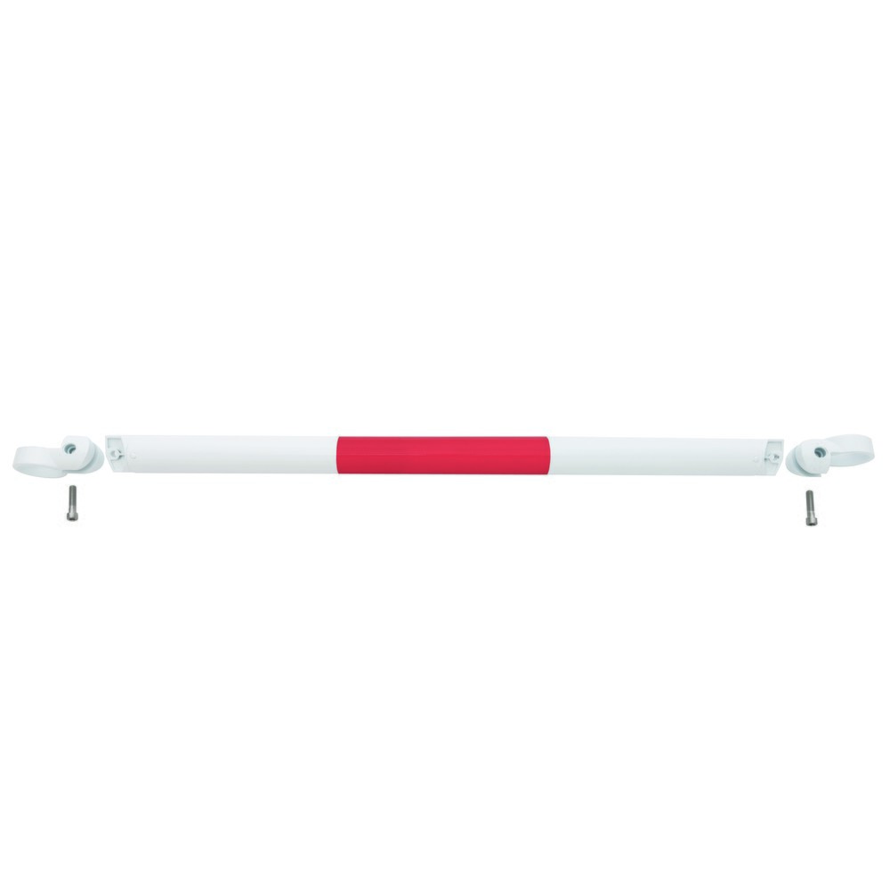 Product afbeelding: Systeemleuning MORION, dwarsbuis, Ø 60 mm, lengte 1.000 mm, rastermaat 1.170 mm, thermisch verzinkt en gelakt, rood/wit