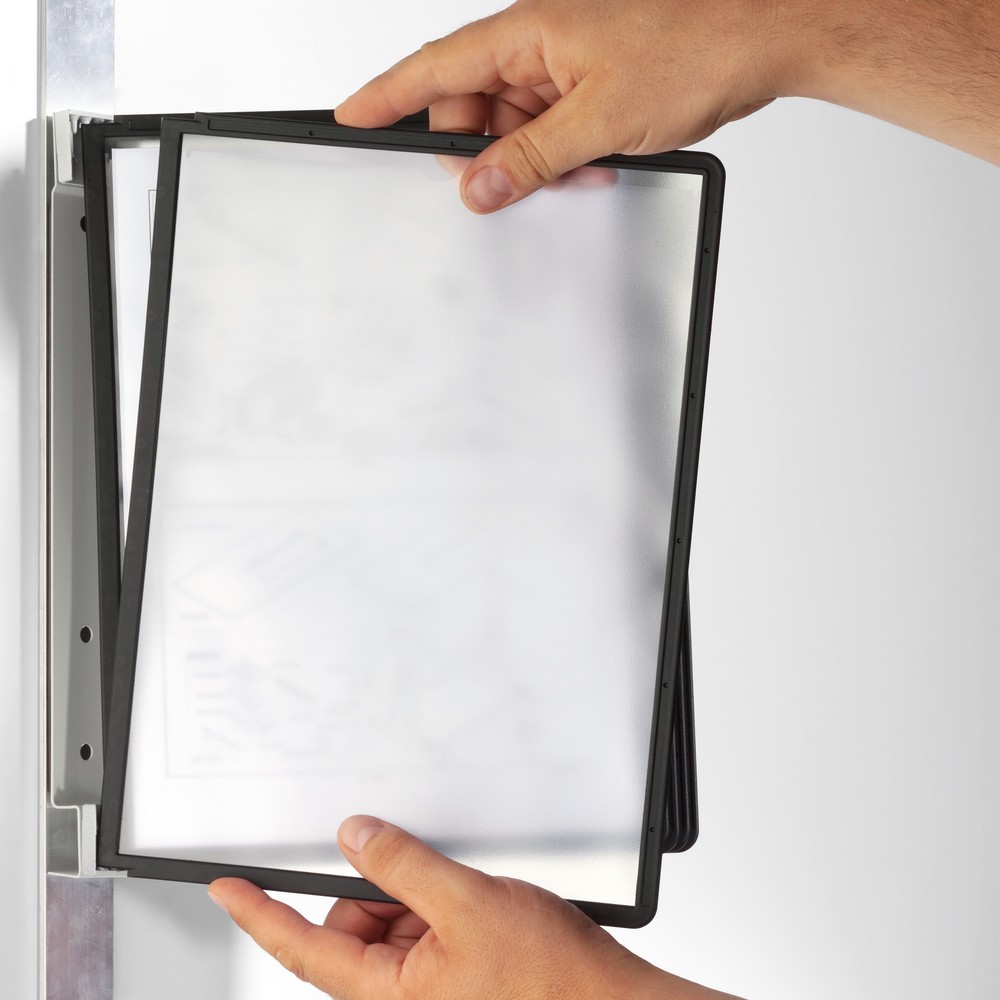 N° de l'image du produit 4 : Système de pochettes transparentes avec 5 pochettes, noir