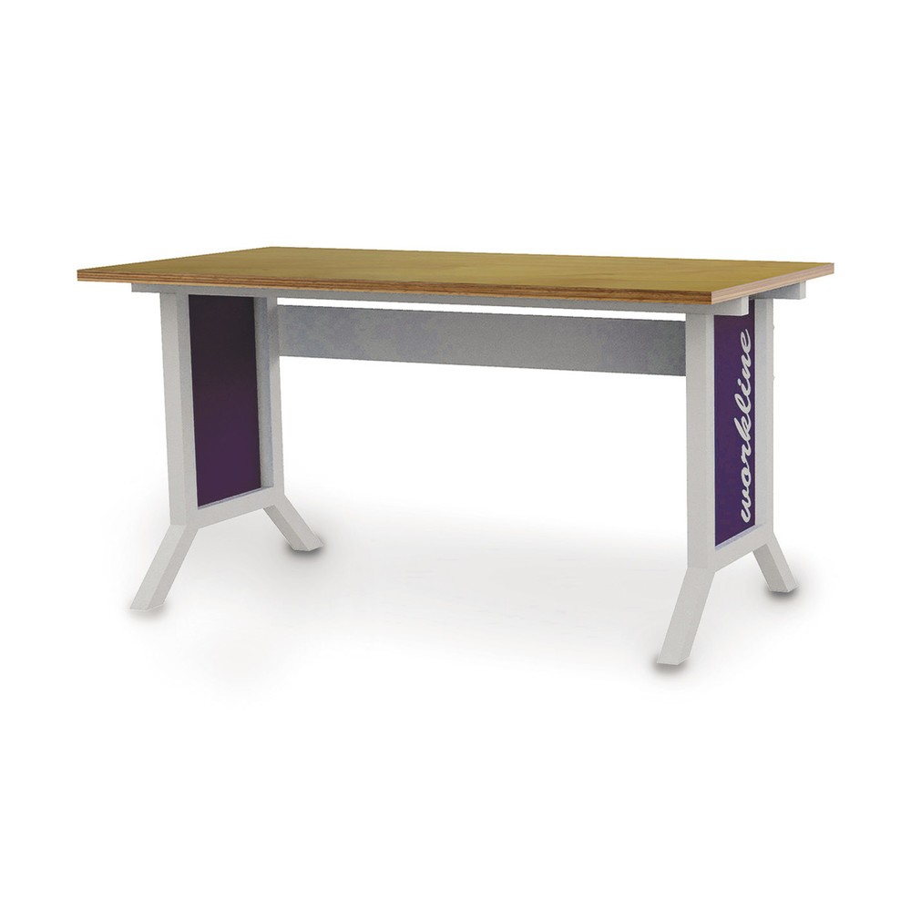 Illustration du produit: Système de poste de travail, table de base, réglage électrique de la hauteur Bedrunka+Hirth, bleu cobalt